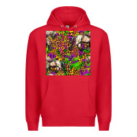 Red mardi gras leopard horse seamless pattern Premium Hoodie - FaDigitalArtStudio