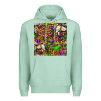 Seafoam mardi gras leopard horse seamless pattern Premium Hoodie - FaDigitalArtStudio