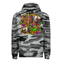 Slate Camo mardi gras leopard horse seamless pattern Premium Hoodie - FaDigitalArtStudio