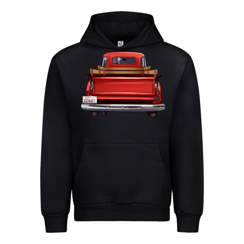 Western Red Truck Back View Urban Hoodie by FaDigitalArtStudio | Teevron