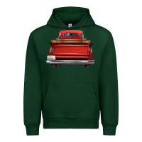 Forest Green western red truck back view Urban Hoodie - FaDigitalArtStudio