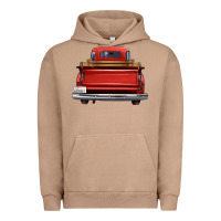 Pigment Burro western red truck back view Urban Hoodie - FaDigitalArtStudio