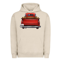 Pigment French Oak western red truck back view Urban Hoodie - FaDigitalArtStudio