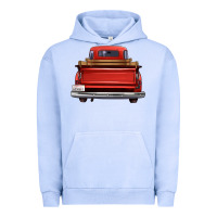 Pigment Grape Ice western red truck back view Urban Hoodie - FaDigitalArtStudio