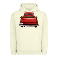 Pigment Pistachio western red truck back view Urban Hoodie - FaDigitalArtStudio