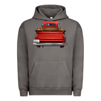Pigment Tornado western red truck back view Urban Hoodie - FaDigitalArtStudio