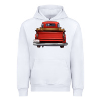 White western red truck back view Urban Hoodie - FaDigitalArtStudio