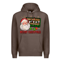 Coffee Merry christmas santa cassette Premium Hoodie - FaDigitalArtStudio
