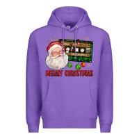 Purple Merry christmas santa cassette Premium Hoodie - FaDigitalArtStudio