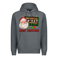 Rock Merry christmas santa cassette Premium Hoodie - FaDigitalArtStudio