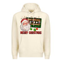 Sandshell Merry christmas santa cassette Premium Hoodie - FaDigitalArtStudio