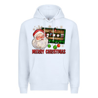 White Merry christmas santa cassette Premium Hoodie - FaDigitalArtStudio