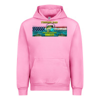 Fuchsia Pink fishing dad  libbey glass Urban Hoodie - HRA Design Shop