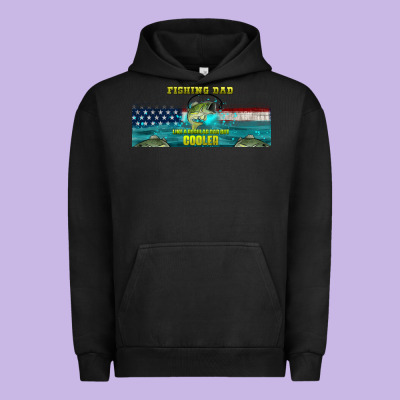 Fishing Dad  Libbey Glass Urban Hoodie Designed By Hra Design Shop