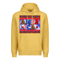 Antique Gold america thunderbolt Premium Hoodie - HRA Design Shop