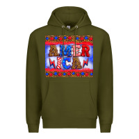 Army Green america thunderbolt Premium Hoodie - HRA Design Shop