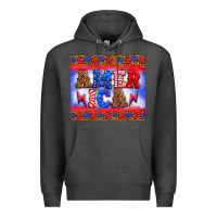 Charcoal Heather america thunderbolt Premium Hoodie - HRA Design Shop