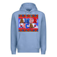 Colony Blue america thunderbolt Premium Hoodie - HRA Design Shop