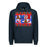 Navy america thunderbolt Premium Hoodie - HRA Design Shop