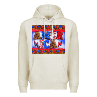 Oatmeal Heather america thunderbolt Premium Hoodie - HRA Design Shop