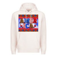 Pale Pink america thunderbolt Premium Hoodie - HRA Design Shop