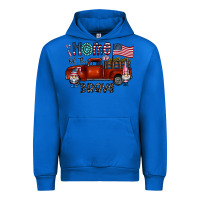 Cobalt home of the brave Urban Hoodie - CowhideDigitalArt