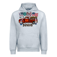 Heather Grey home of the brave Urban Hoodie - CowhideDigitalArt
