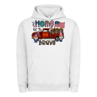 Pigment Lunar Rock home of the brave Urban Hoodie - CowhideDigitalArt