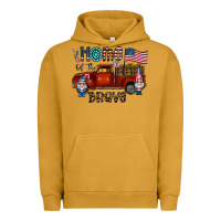 Pigment Peanut Butter home of the brave Urban Hoodie - CowhideDigitalArt