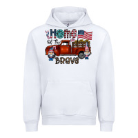White home of the brave Urban Hoodie - CowhideDigitalArt