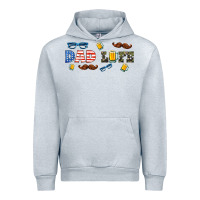 Heather Grey dad life  libbey glass Urban Hoodie - HRA Design Shop