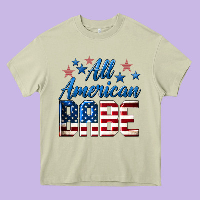 All American Babe Heavy Core Tee Designed By Lillyallendesigns