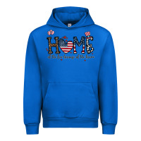 Cobalt home of the free beacuse of the brave Urban Hoodie - CowhideDigitalArt