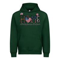 Forest Green home of the free beacuse of the brave Urban Hoodie - CowhideDigitalArt