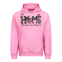 Fuchsia Pink home of the free beacuse of the brave Urban Hoodie - CowhideDigitalArt