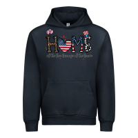 Navy home of the free beacuse of the brave Urban Hoodie - CowhideDigitalArt
