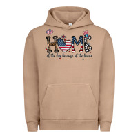 Pigment Burro home of the free beacuse of the brave Urban Hoodie - CowhideDigitalArt