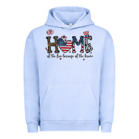 Pigment Grape Ice home of the free beacuse of the brave Urban Hoodie - CowhideDigitalArt