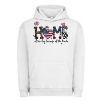 Pigment Lunar Rock home of the free beacuse of the brave Urban Hoodie - CowhideDigitalArt