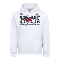 White home of the free beacuse of the brave Urban Hoodie - CowhideDigitalArt
