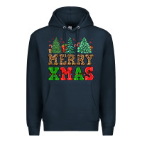 Navy merry xmas Premium Hoodie - FaDigitalArtStudio