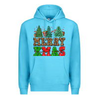 Ocean Blue merry xmas Premium Hoodie - FaDigitalArtStudio