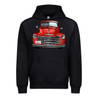 Black western red truck front view Urban Hoodie - FaDigitalArtStudio
