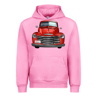 Fuchsia Pink western red truck front view Urban Hoodie - FaDigitalArtStudio