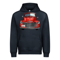Navy western red truck front view Urban Hoodie - FaDigitalArtStudio
