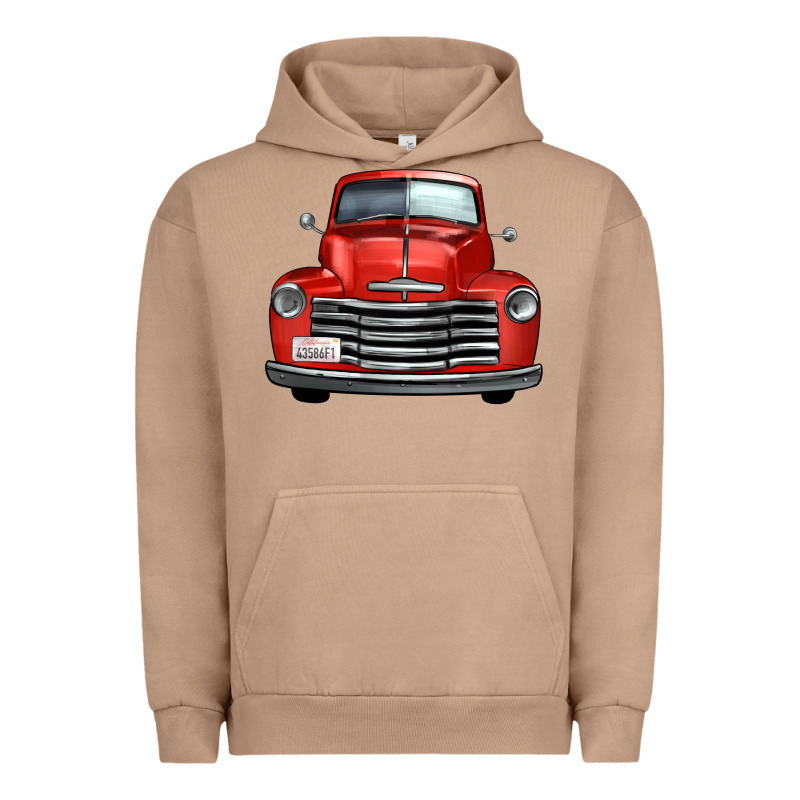 Western Red Truck Front View Urban Hoodie by FaDigitalArtStudio | Teevron