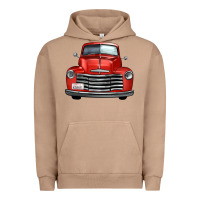 Pigment Burro western red truck front view Urban Hoodie - FaDigitalArtStudio