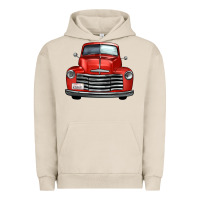 Pigment French Oak western red truck front view Urban Hoodie - FaDigitalArtStudio