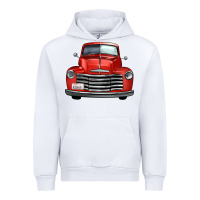 White western red truck front view Urban Hoodie - FaDigitalArtStudio