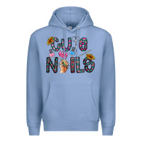 Colony Blue cute nails Premium Hoodie - CowhideDigitalArt
